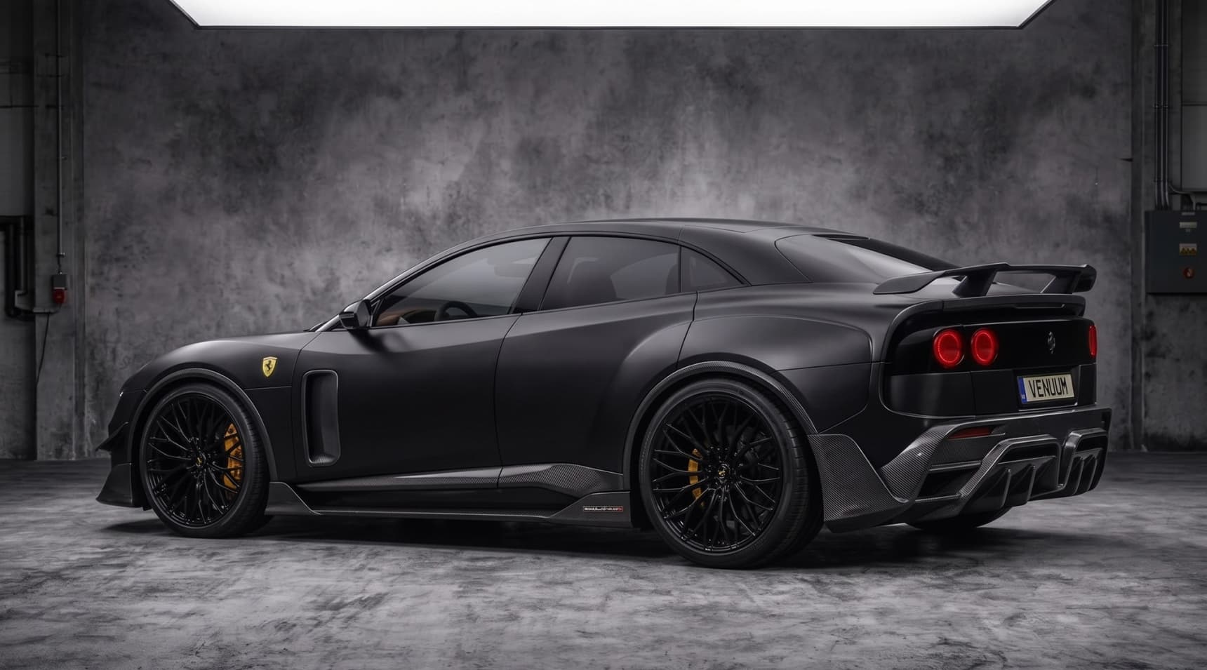 Ferrari Luce by Venuum Black shows aggressive EV makeover