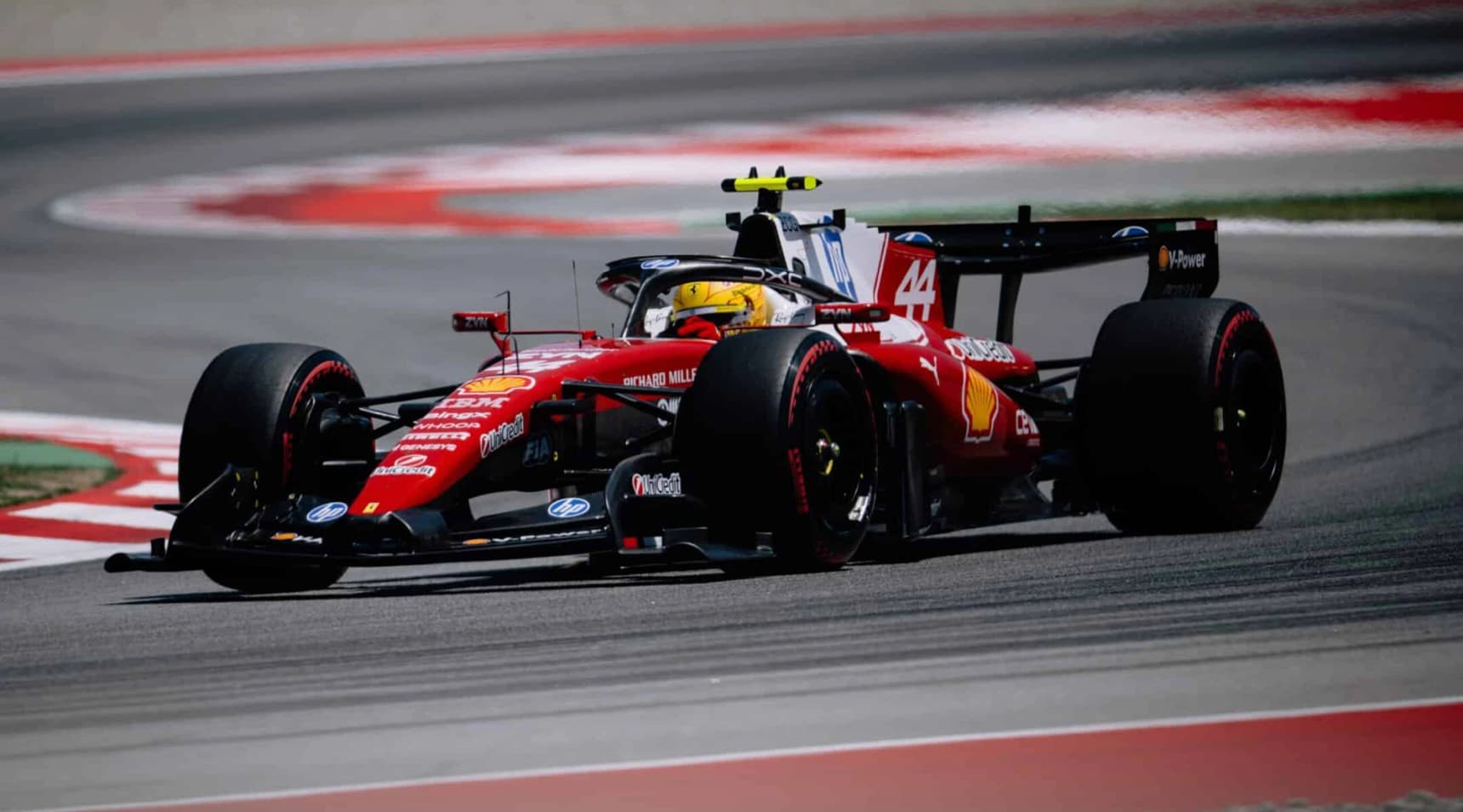 Hamilton wins in Barcelona as Antonelli's championship lead is cut to 41 points