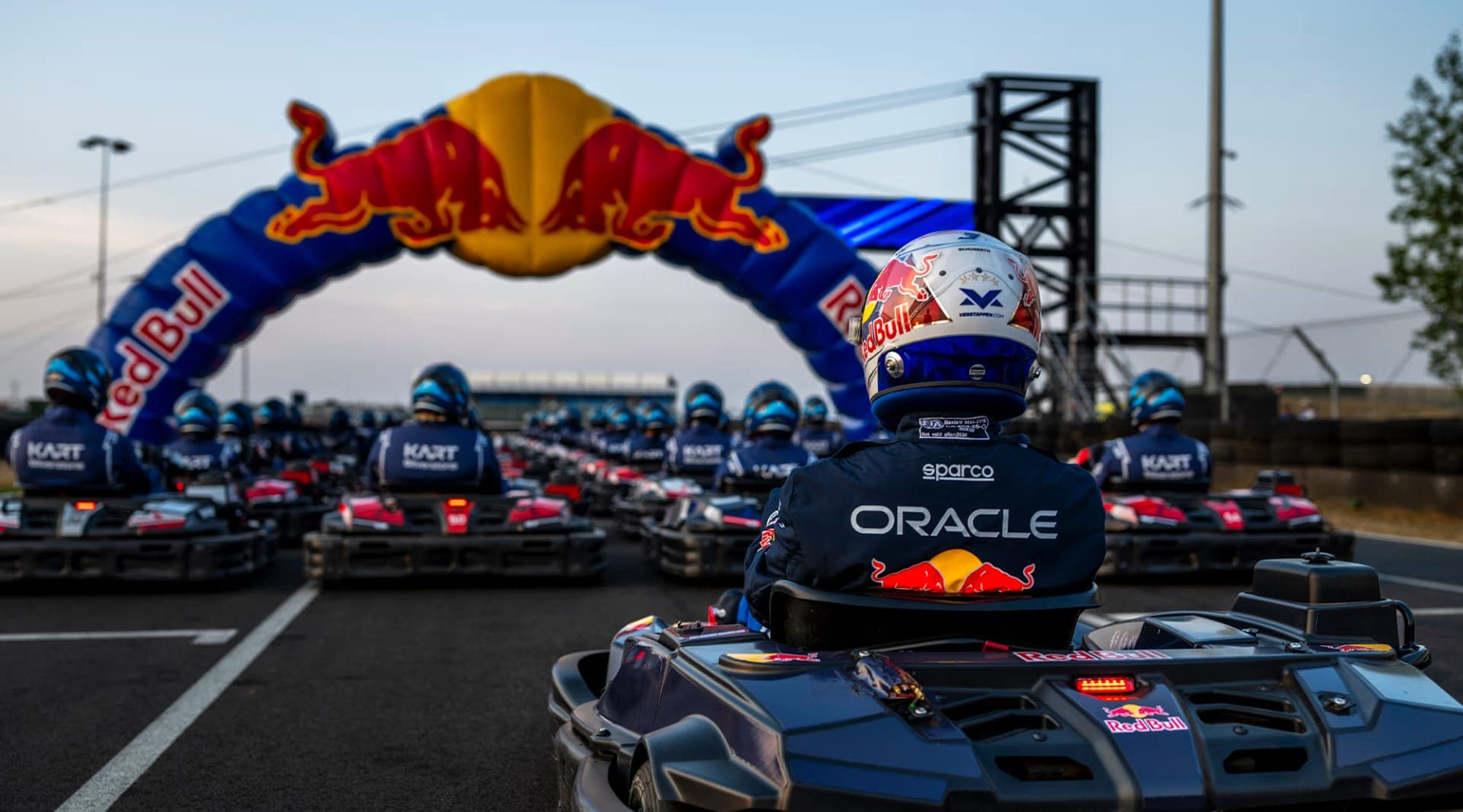 Verstappen versus 100 kart drivers is exactly the kind of chaos he signed up for