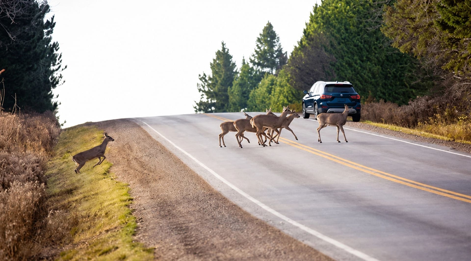 The safest thing you can do about a deer in the road is hit it