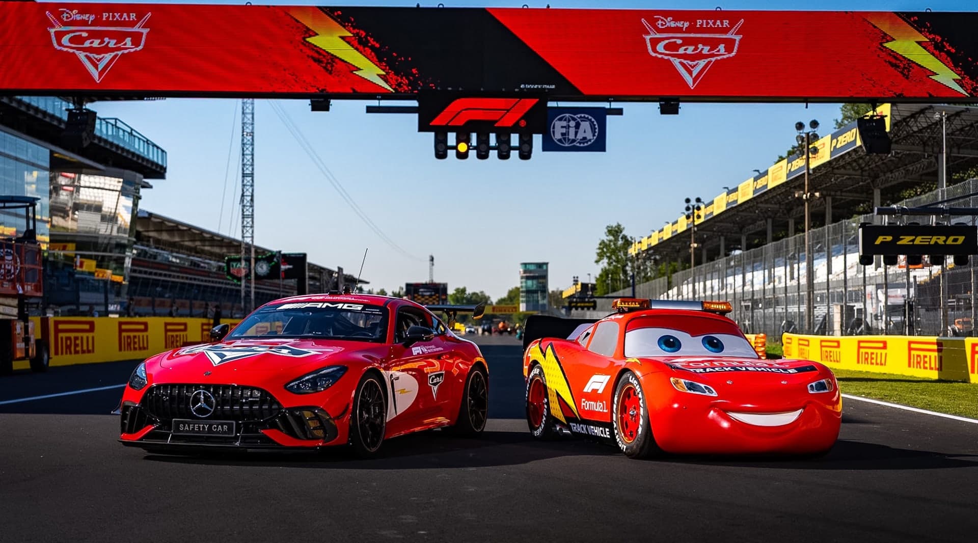 Lightning McQueen took a lap of Monza, and the safety car went full Ka-chow