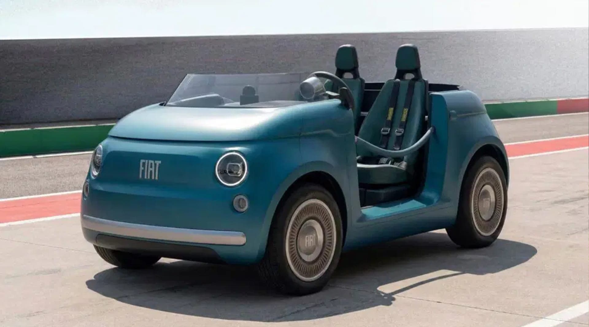 Lapo Elkann's four-seat Fiat Topolino is two seats over the legal limit