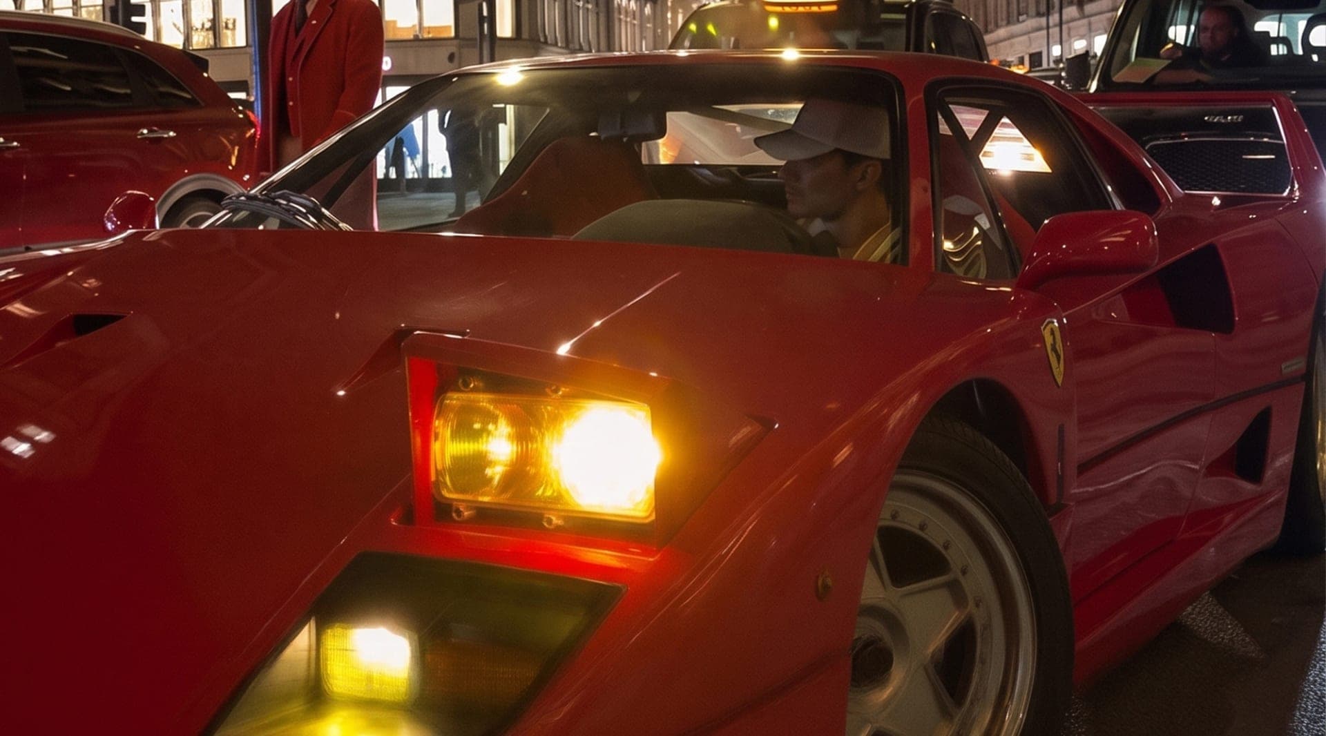 Lando Norris's crashed Ferrari F40 is back on the road in London