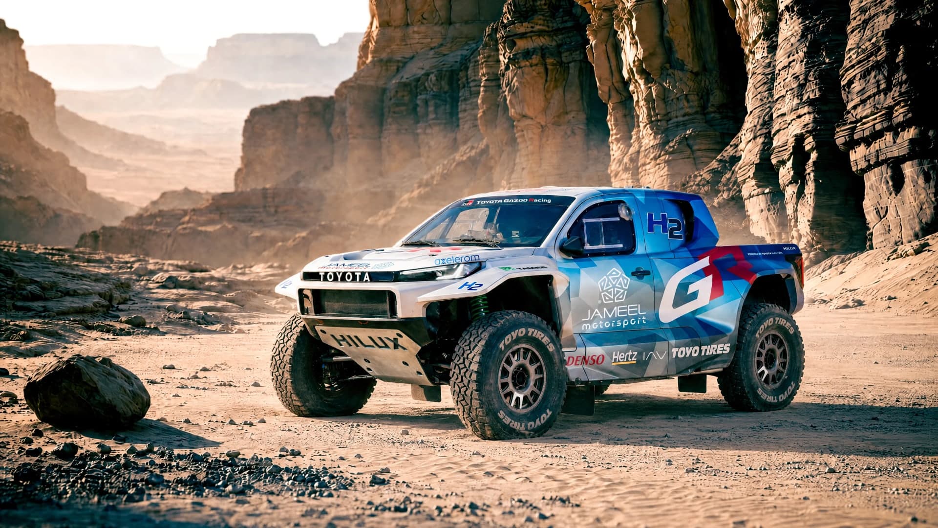 Toyota's hydrogen Dakar Hilux is built in Brussels, with no range yet