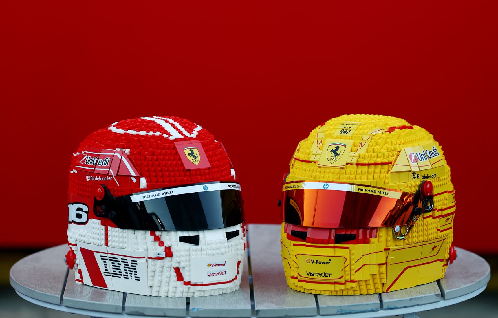 LEGO reveals Formula 1 helmets of Charles Leclerc and Lewis Hamilton
