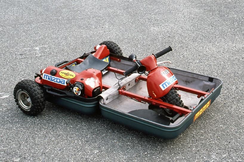 Did you know Mazda once built a “car” that fit inside a suitcase?