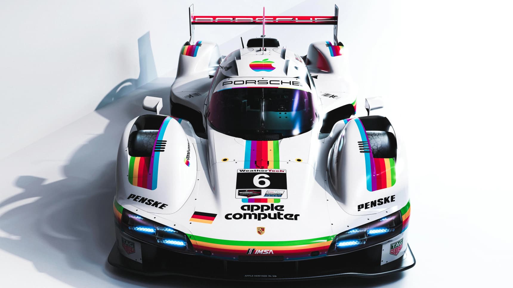 Porsche brings back Apple livery at Laguna Seca, a tribute to innovation across generations