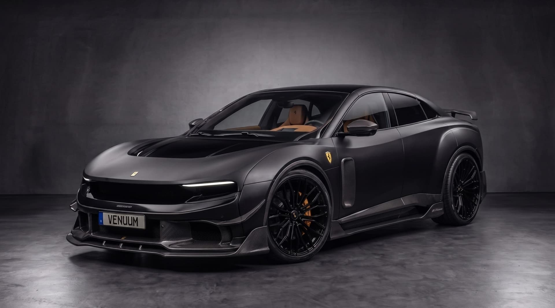 Ferrari Luce by Venuum Black shows aggressive EV makeover