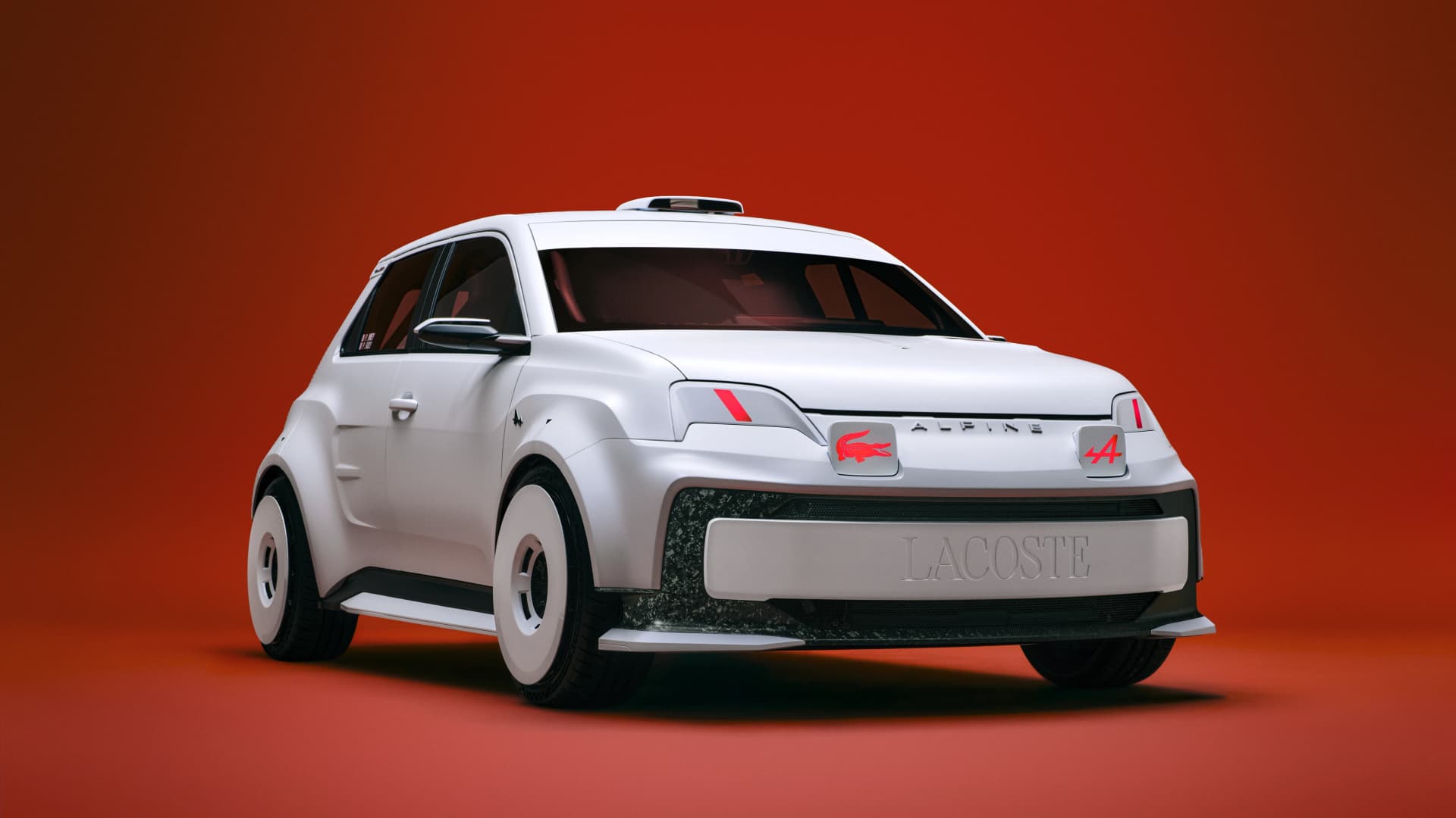 Lacoste and Alpine made a crocodile-covered electric hot hatch, and it rules