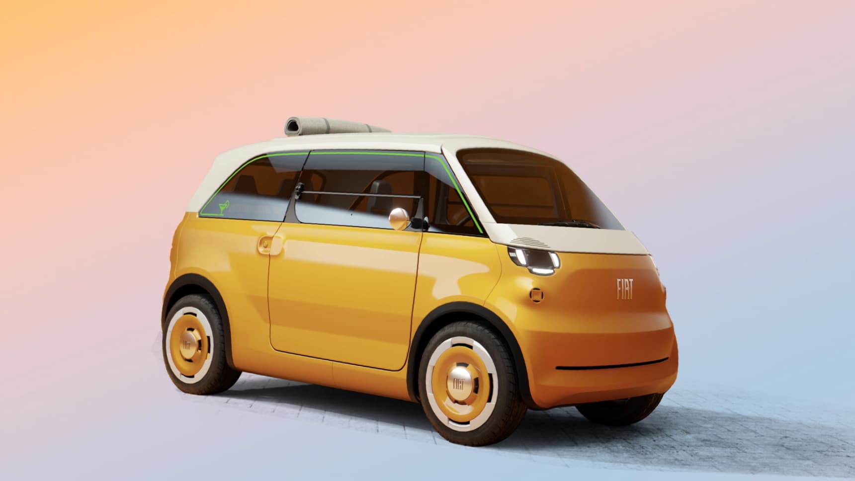 Fiat's gorgeous Multiplina Concept reinvents a cult classic as a tiny electric four-seater