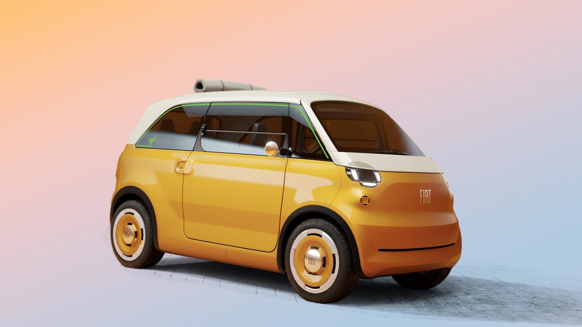 Fiat's gorgeous Multiplina Concept reinvents a cult classic as a tiny electric four-seater
