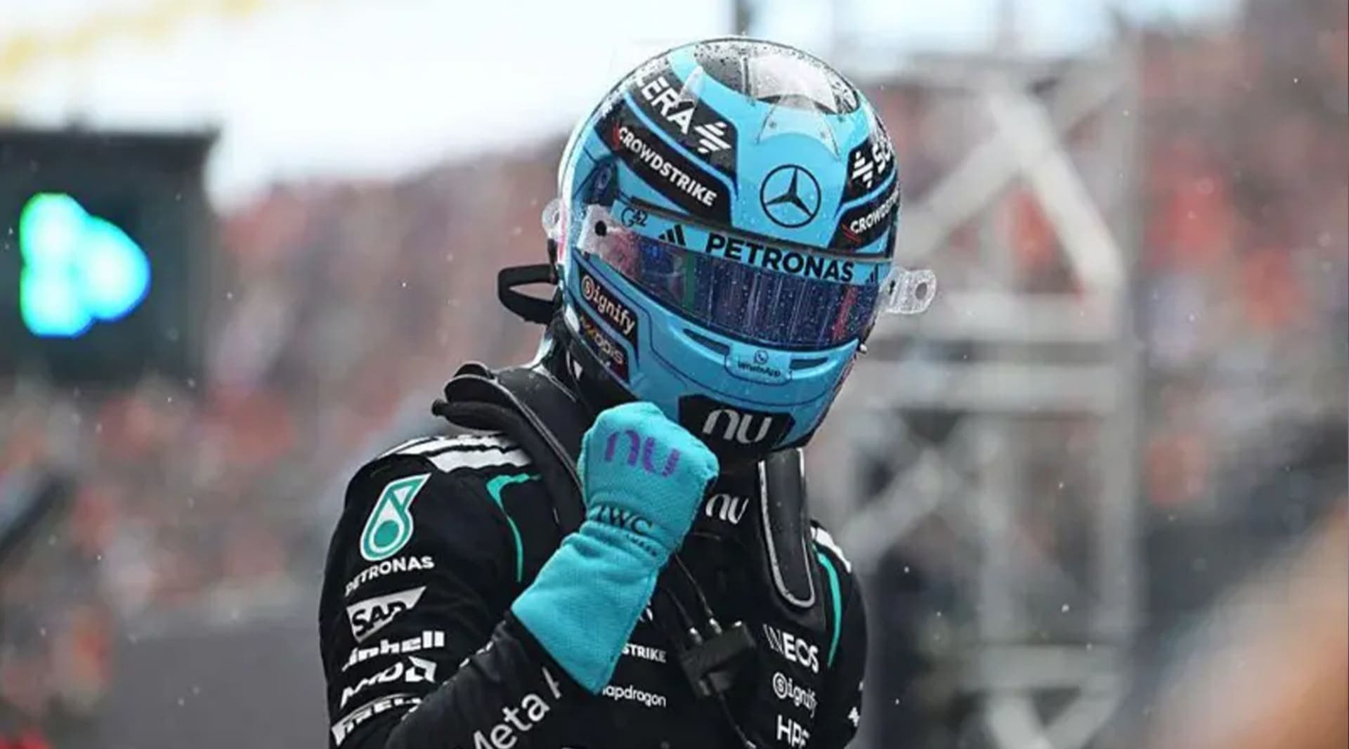 Russell wins a quiet Zandvoort sprint as the rain arrives one lap too late